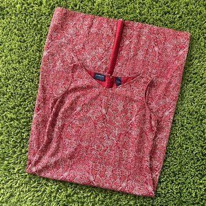 vintage red paisley maxi dress!